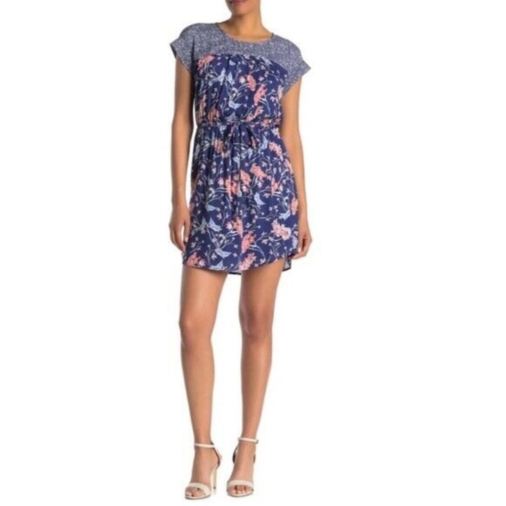 DR2 By Daniel Rainn Women's Blue Floral Dress Size Medium